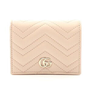 Gucci GG Marmont Bifold Wallet Leather Pink